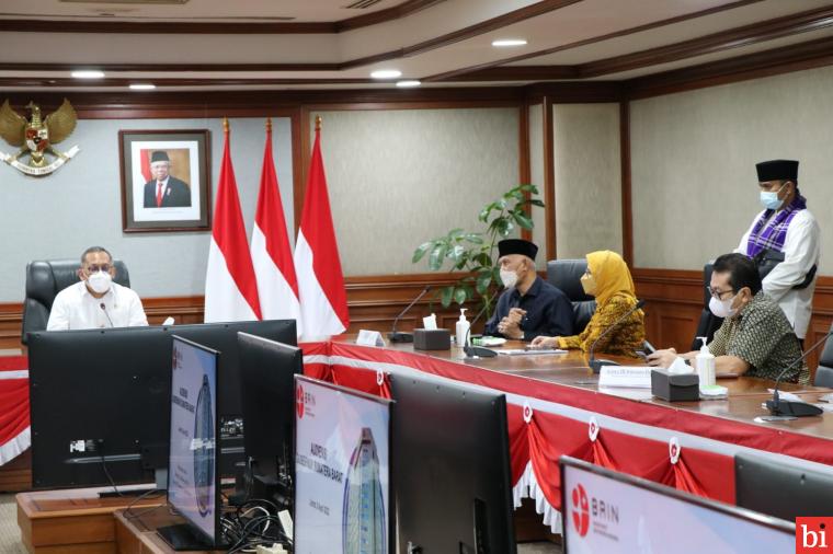 Kepala Badan Riset dan Inovasi Nasional (BRIN) Dr. Laksana Tri Handoko di ruang rapat BRIN lantai 24 gedung BJ. Habibie Jakarta, Jumat (8/4/2022). IST
