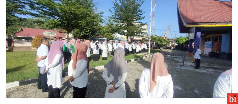Kecamatan Ranah Pesisir Kabupaten Pesisir Selatan Sumatera Barat mengadakan apel gabungan pasca Cuti Bersama dan HariRaya Idul Fitri 1444/2023 M, Rabu ( 26/4) di halaman halamanKantor Camat Ranah Pesisir. IST