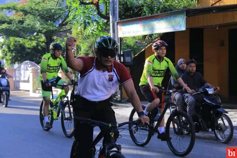 Lepas Fun Bike, Sambut Hari ulang Tahun Bhayangkara 76 Polres Labuhanbatu dan Kodam I/BB ke 72, bersama Forkopimda  di Mako Polres Labuhanbatu  Rantauprapat Minggu (18/6/2022). HADI