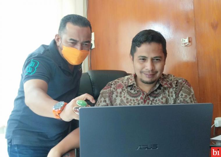 Komisi Informasi (KI) Sumbar serius mengikuti Rapat Kerja Teknis (Rakernis) KI se Indonesia secara virtual, Jumat (28/5/21).