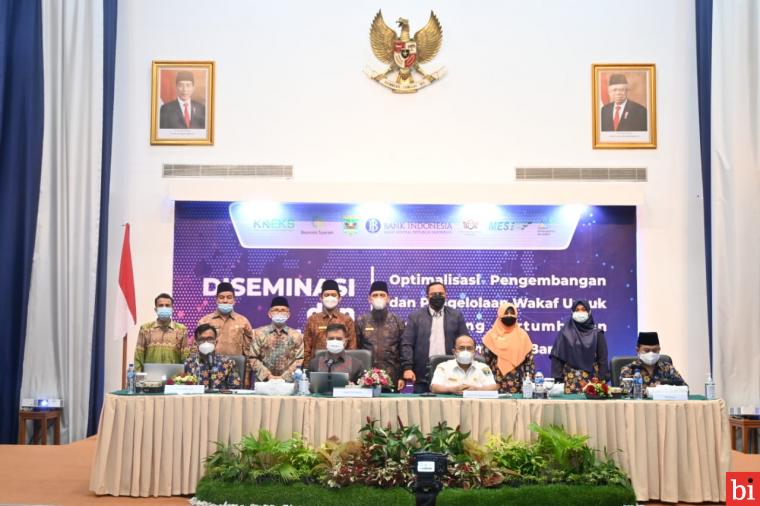 iseminasi dan Diskusi: Optimalisasi Pengembangan dan Pengelolaan Wakaf untuk Mendukung Pertumbuhan Ekonomi Sumatera Barat yang digelar Kantor Perwakilan Bank Indonesia Provinsi Sumatera Barat Rabu (15/9/2021). IST