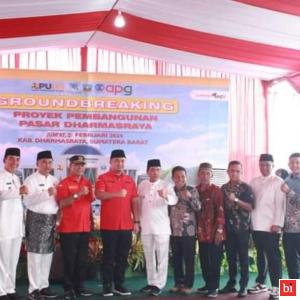 Pimpinan dan Anggota DPRD Kabupaten Dharmasraya Hadiri Groundbreaking Pasar Rakyat