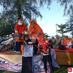 Senam Sehat Bersama Wakil Rakyat, Nevi Zuairina Sebar Puluhan Doorprize