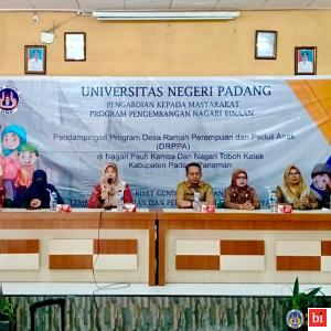 Tim Pengabmas UNP Capacity Building Tim DRPPA Ada Dua Nagari Kabupaten Padang Pariaman